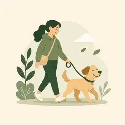 Dog walking service icon
